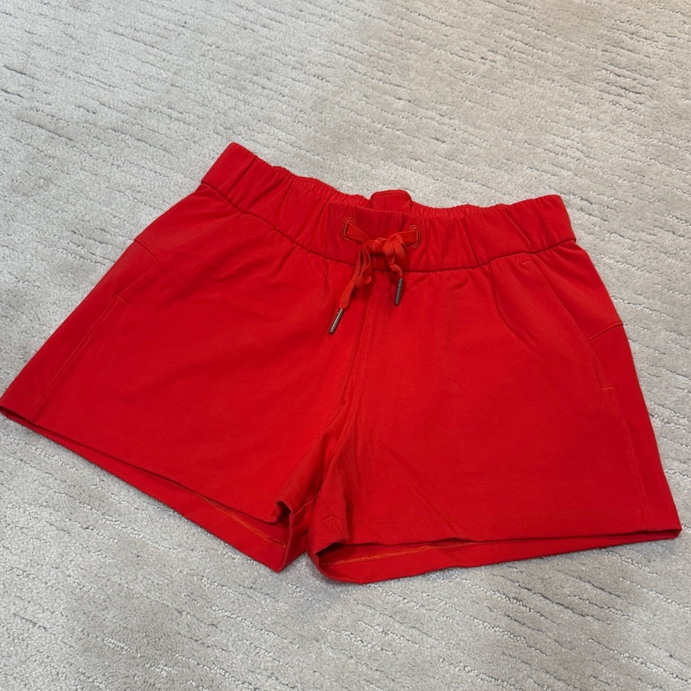 Lululemon Athletica On the Fly Poppy Red Casual Shorts